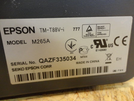 EPSON TM-T88V-i Intelligent Bon Printer - M265A - Zwart - Ethernet