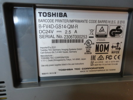 TOSHIBA TEC B-FV4D Thermische  Verzend Label Printer