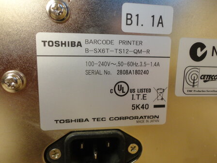 TOSHIBA TEC B-SX6 Thermal Barcode / Label Printer 300DPI - LAN