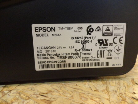EPSON TM-T88V POS USB BON PRINTER - M244A - ZWART - Compleet