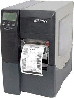 Zebra ZM400 Thermal Transfer Label Printer Nieuwe 300Dpi  Kop + Rewinder