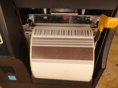 Zebra ZT410 Thermische Label Printer met Rewinder * LAN + USB  300Dpi