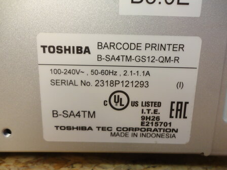 TOSHIBA TEC B-SA4TM Barcode / Label Printer 200DPI NIEUW