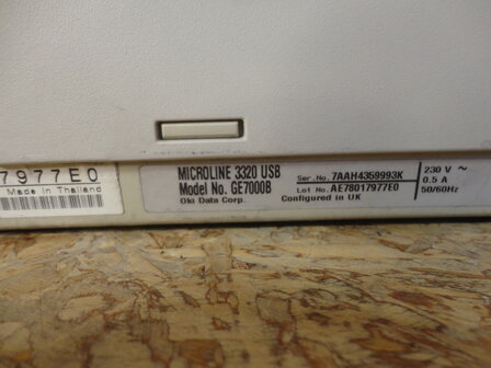 OKI Microline 3320 Matrix A4  / Ketting Printer 9 Pin - USB  (ML3320)