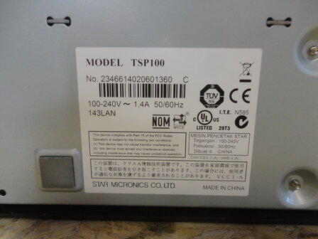 STAR TSP100 Ticket Netwerk kassa Bon Printer rj-45 LAN - 143LAN