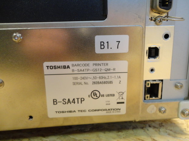 TOSHIBA TEC B-SA4TP Thermische Barcode / Label Printer 300Dpi