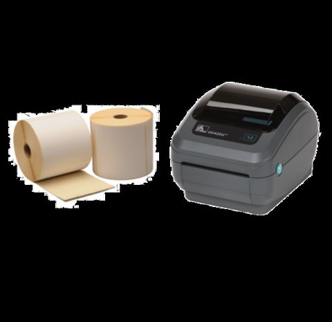 Zebra GK420d Barcode Label Printer USB & Netwerk  + 2 Rollen Labels