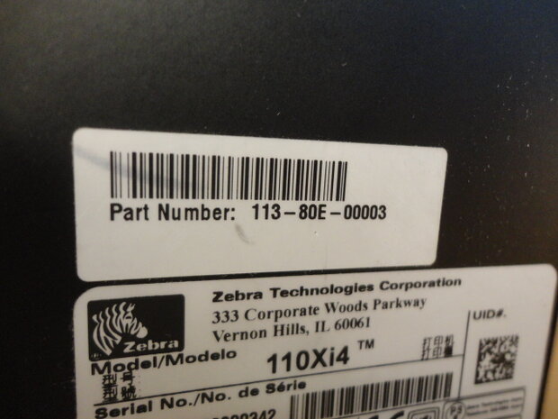 Zebra 110Xi4 - 300dpi Thermische Barcode Label Printer USB + Netwerk