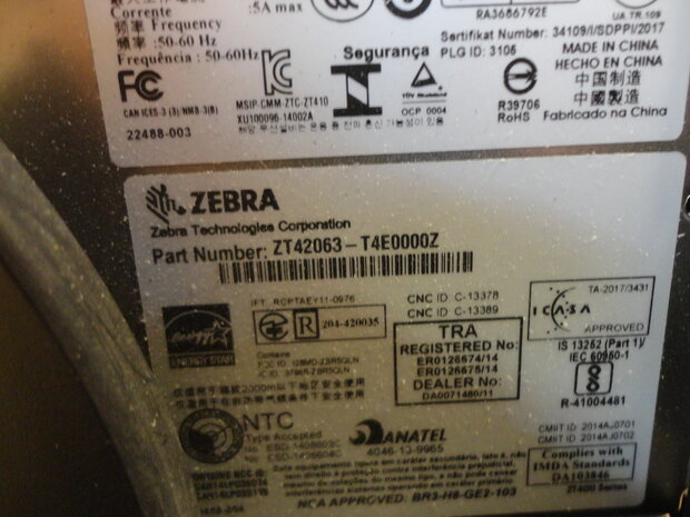 Zebra ZT420 Thermal Transfer Label Printer met Label REWINDER - 300dpi - Netwerk 