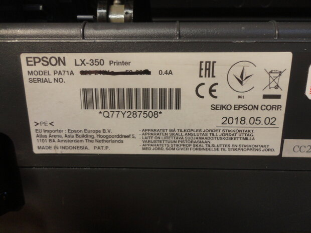 Epson LX-350 Matrix Printer 24 Volt DC -A4 - USB 9-Pin Vehicle  Printer