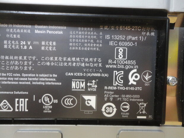 Toshiba 6145-2TC - 125 Ips USB, Ethernet Thermal Receipt / Slip Printer PSU