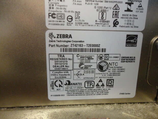 Zebra ZT421 Thermal Label Printer + CUTTER - 300dpi USB & Netwerk 