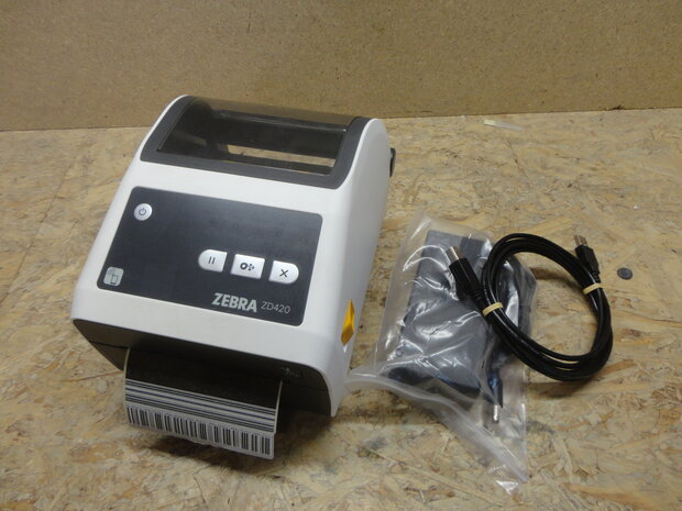 Zebra ZD421 Thermische verzend Label Printer USB LAN BT 203Dpi wit