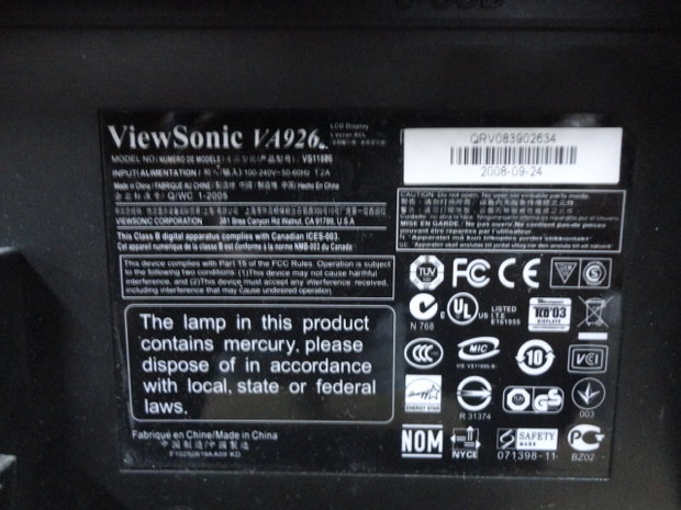 Viewsonic VA926 - 19 Inch TFT LCD Monitor