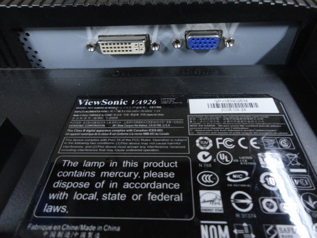 Viewsonic VA926 - 19 Inch TFT LCD Monitor